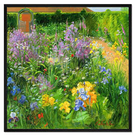 Gerahmter Kunstdruck Blumengarten