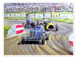 Wall print  The First Race at the Goodwood Revival, 1998 - Clive Metcalfe