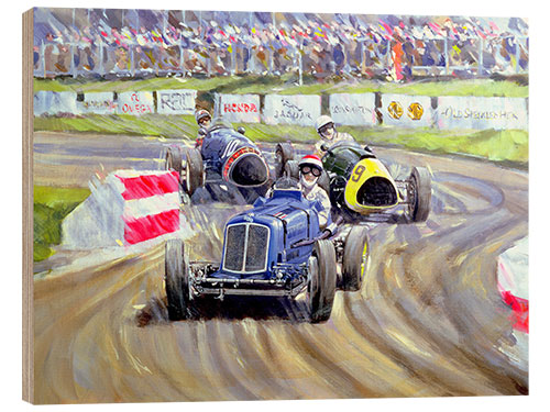 Wood print The First Race at the Goodwood Revival, 1998