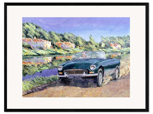 Framed art print MGB on a French channel