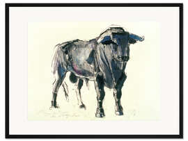 Gerahmter Kunstdruck Spanischer Stier