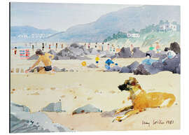 Magnettafel Hund am Strand, Woolacombe