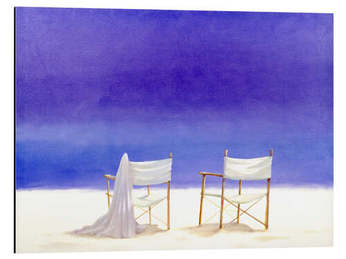 Tableau en aluminium Chaises sur la plage, 1995