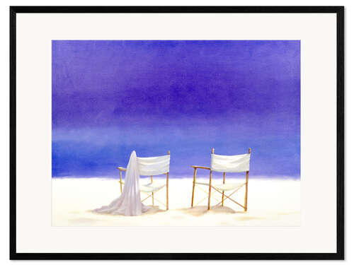 Innrammet kunsttrykk Stoler på stranden, 1995