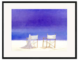 Innrammet kunsttrykk Stoler på stranden, 1995