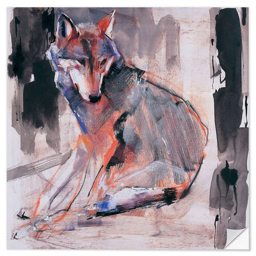 Sisustustarra A sitting wolf