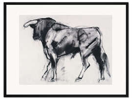 Gerahmter Kunstdruck Stier