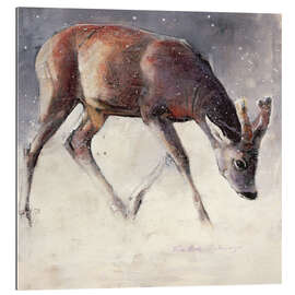 Gallery print Young deer in winter