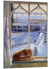 Magnettafel Katze im Fenster, Winter