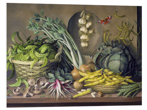 Foam board print Garlic, radishes and a peacock's eye, 1997