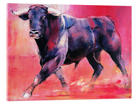 Obraz na szkle akrylowym  Trotting bull - Mark Adlington