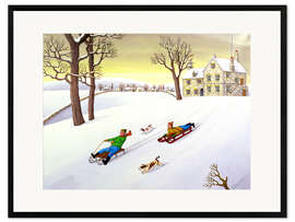 Impression artistique encadrée Tobogganing