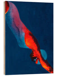 Tableau en bois Diver, 2011