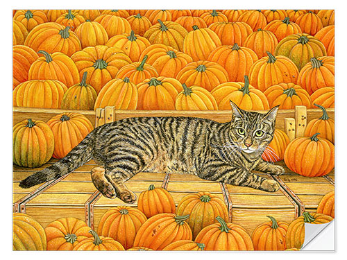 Wall sticker Cat in Pumpkin
