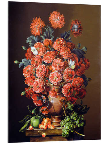 Aluminium print Poppies in a terracotta vase, 2000