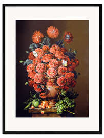 Impression artistique encadrée Coquelicots dans un vase en terre cuite, 2000