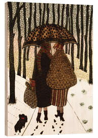 Obraz na drewnie Snowflakes - Gillian Lawson