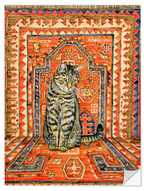 Selvklebende plakat Carpet Cat