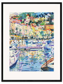 Framed art print Riviera yachts, 1996