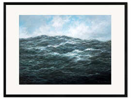 Framed art print waves