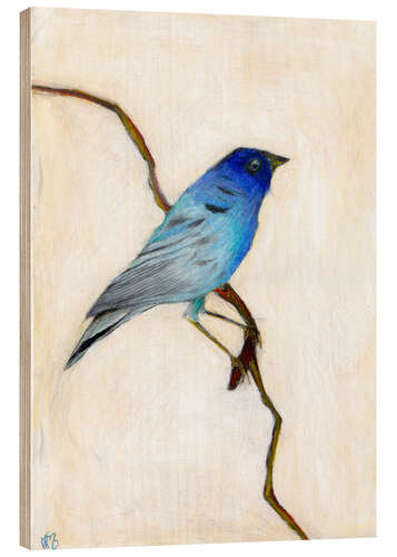 Wood print Little Blue, 2012,