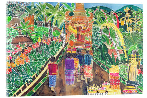 Quadro em acrílico Procession, Peliatan, Bali, 1996