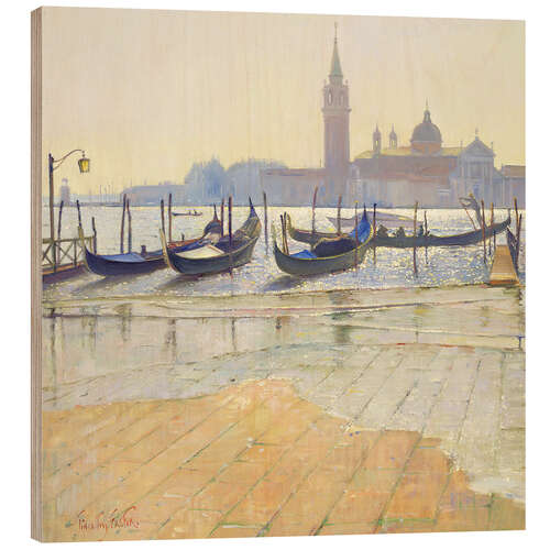 Tableau en bois Venise au crépuscule