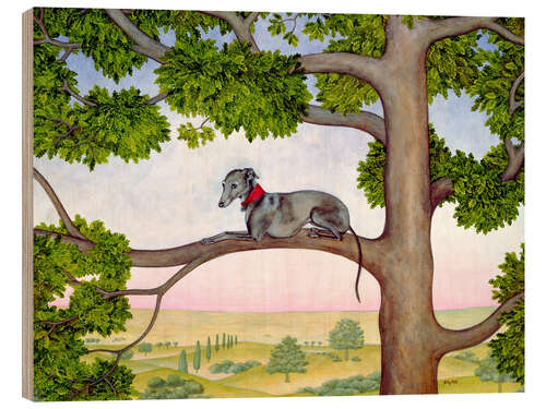 Puutaulu Whippet on the tree