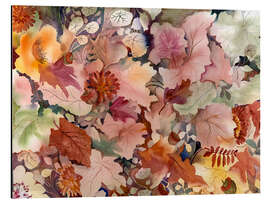 Aluminium print Autumn leaves and flowers