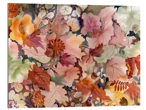 Gallery print Autumn leaves and flowers