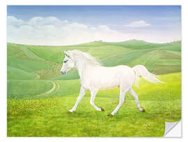 Sticker mural White Horse