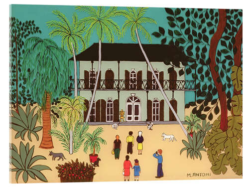 Tableau en verre acrylique La maison de Hemingway, Key West, en Floride