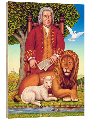 Wood print Bach's peaceful kingdom
