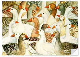 Sticker mural Patchwork Geese