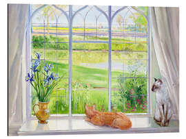 Magnettafel Katzen am Fenster