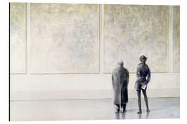 Magnettafel Mann und Frau in einer Kunstausstellung