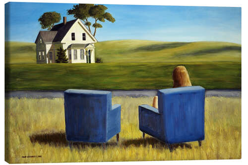Tableau sur toile Observation de la maison