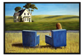 Gerahmter Kunstdruck Hausbeobachtung