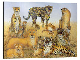 Aluminium print Various big cats