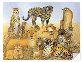 Wall sticker Various big cats