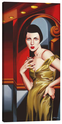 Canvas print Olive satin dress