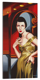 Gallery Print Olivfarbenes Satinkleid