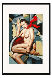 Gerahmter Kunstdruck Orangener Schal