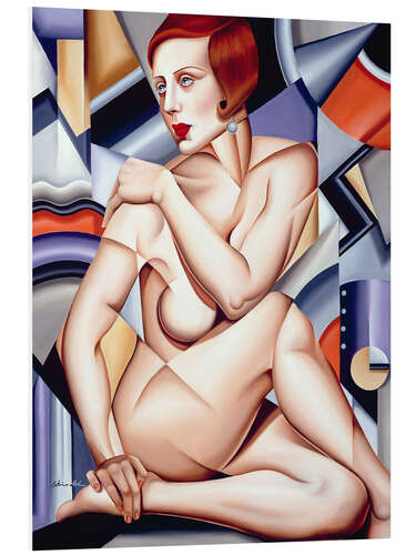 PVC-taulu Cubist nude