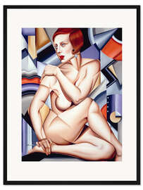 Gerahmter Kunstdruck Kubist nackt