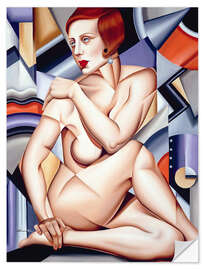 Selvklebende plakat Cubist nude