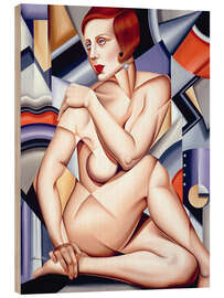 Holzbild Kubist nackt - Catherine Abel