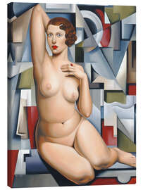 Leinwandbild Sitzende kubistische Nackte - Catherine Abel