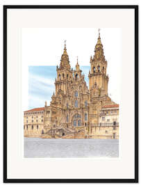 Gerahmter Kunstdruck Santiago de Compostela, Spanien