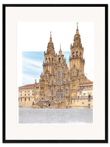 Framed art print Santiago de Compostela, Spain